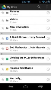 Google-Drive-for-Android-File-List